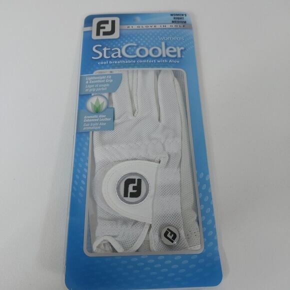 FootJoy StaCooler Original Style Golf Gloves for Women Right Hand‎ Medium White - Picture 1 of 5